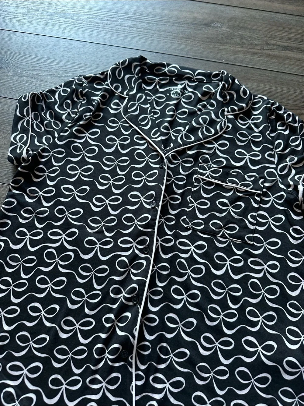 Kate Spade New York Bow Print Pajama Set – Size Medium